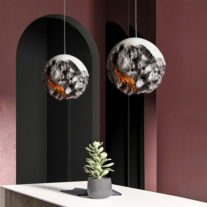 Contemporary Creative Irregular Planet Polystyrene 1-Light Pendant Light For Dining Room