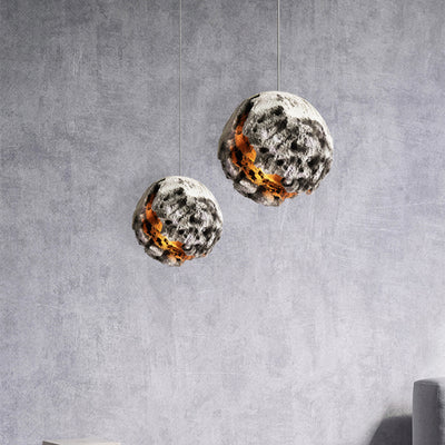 Contemporary Creative Irregular Planet Polystyrene 1-Light Pendant Light For Dining Room