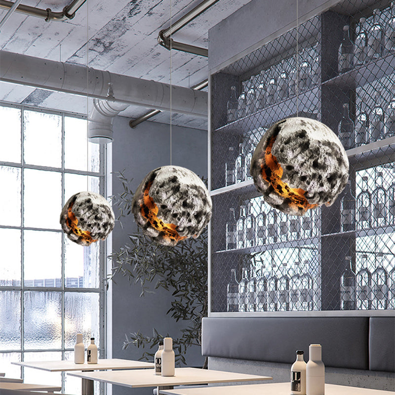 Contemporary Creative Irregular Planet Polystyrene 1-Light Pendant Light For Dining Room