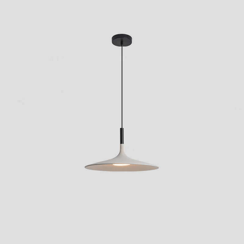 Contemporary Scandinavian Iron Cement Round LED Pendant Light For Dining Room