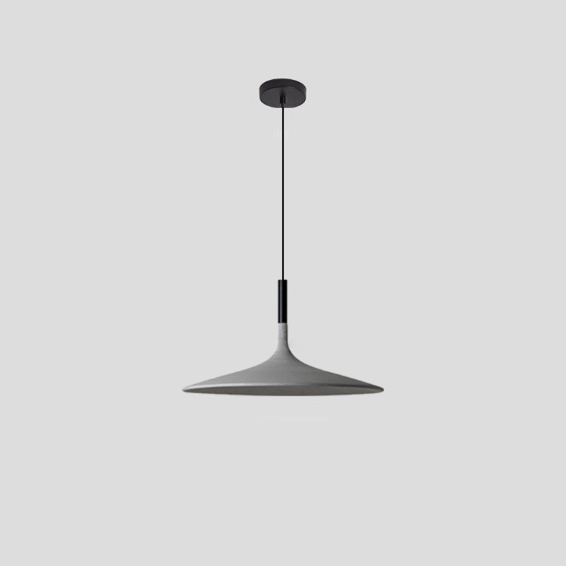 Contemporary Scandinavian Iron Cement Round LED Pendant Light For Dining Room