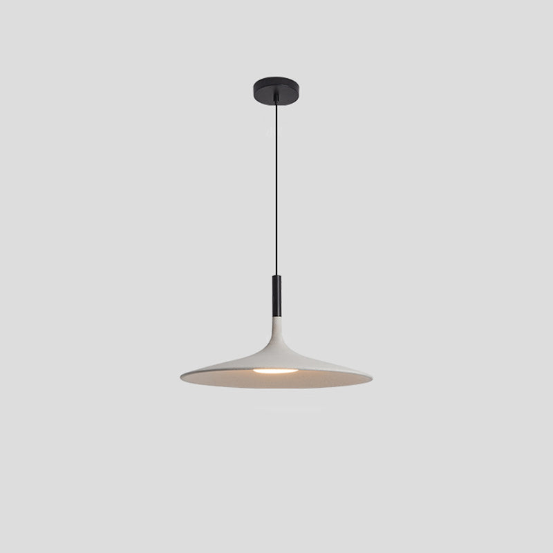 Contemporary Scandinavian Iron Cement Round LED Pendant Light For Dining Room