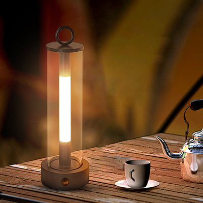 Modern Simplicity USB Rechargeable Column Hardware LED Table Lamp Night Light For Bedroom