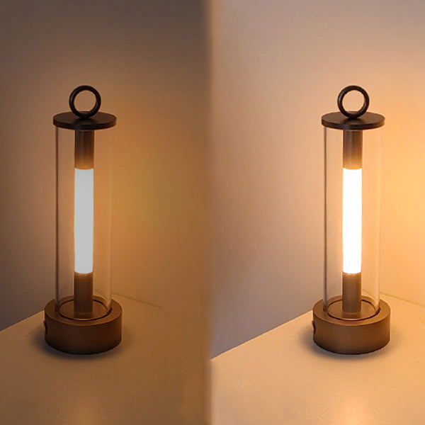 Modern Simplicity USB Rechargeable Column Hardware LED Table Lamp Night Light For Bedroom