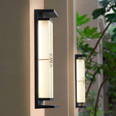 Contemporary Industrial Rectangular Aluminum Stainless Steel LED Outdoor Solar Wall Sconce Lamp For Outdoor Patio