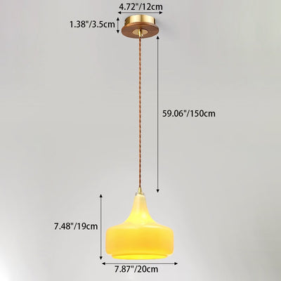 Zeitgenössische nordische geometrische runde Glasschirm-Walnuss-Holz 1-Licht-Pendelleuchte für das Schlafzimmer 