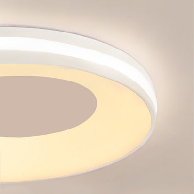 Modern Minimalist Geometric Circle Acrylic Iron LED Flush Mount Ceiling Light For Living Room