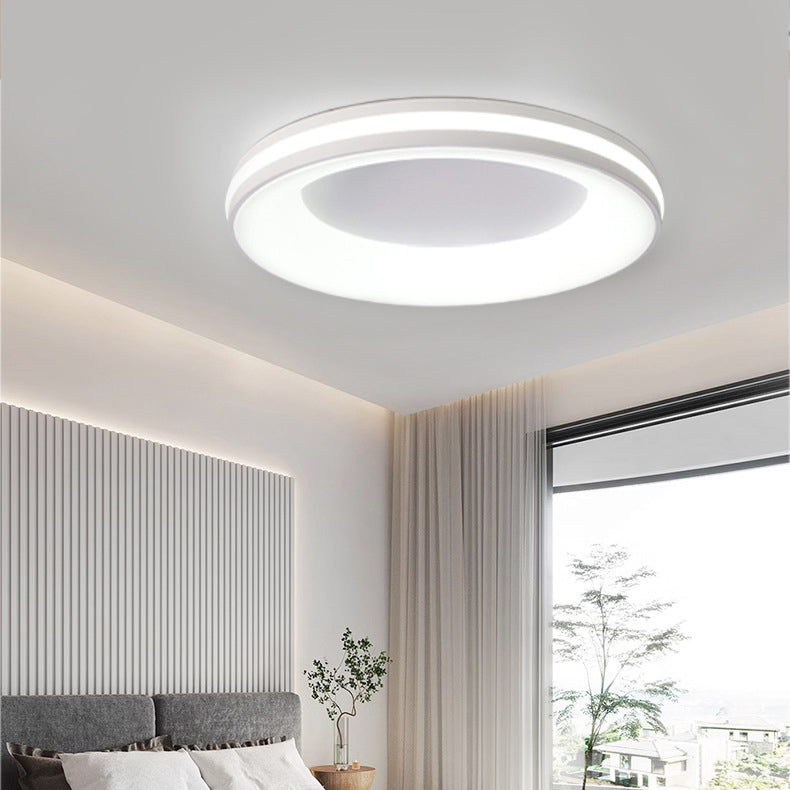 Modern Minimalist Geometric Circle Acrylic Iron LED Flush Mount Ceiling Light For Living Room