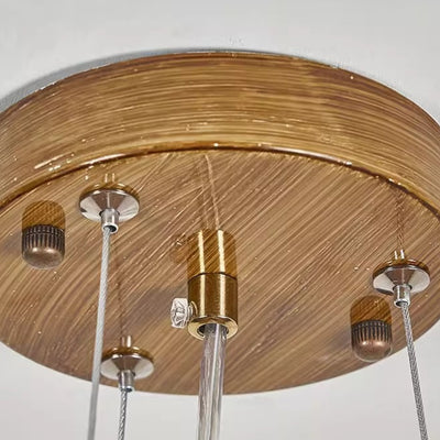 Contemporary Creative Fiberglass Leaf Texture Design 1-Light Pendant Light For Living Room