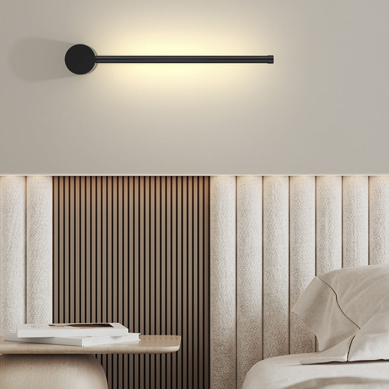 Modern Minimalist Aluminum Geometric Straight Line LED Wall Sconce Lamp For Living Room