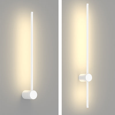 Modern Minimalist Aluminum Geometric Straight Line LED Wall Sconce Lamp For Living Room