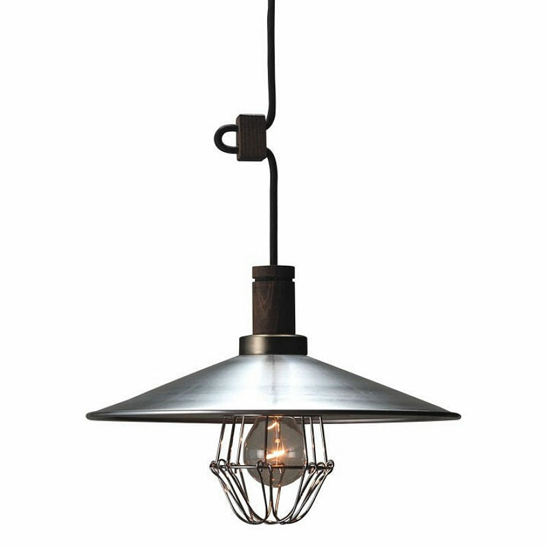 Contemporary Nordic Iron Frame Conical Solid Wood 1-Light Pendant Light For Living Room