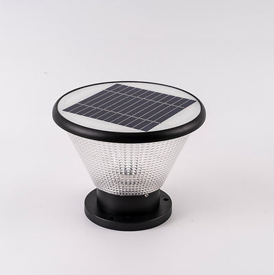 Contemporary Industrial Aluminum Acrylic Round Waterproof LED Outdoor Post Light For Garden