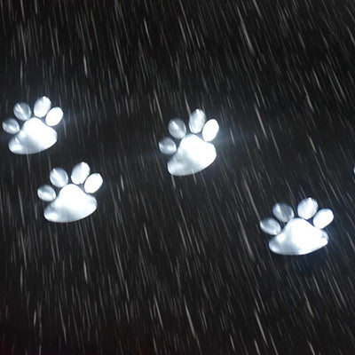 Contemporary Creative Animal Dog Paw Print LED Solar Outdoor Lawn Landscape Light For Garden