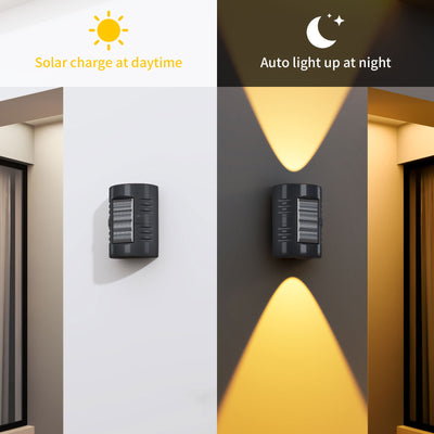 Lámpara de aplique de pared LED de aluminio y PC curva rectangular impermeable creativa contemporánea para patio exterior 