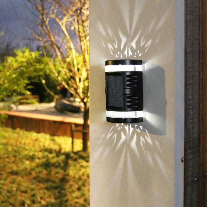 Lámpara de aplique de pared LED de aluminio y PC curva rectangular impermeable creativa contemporánea para patio exterior 