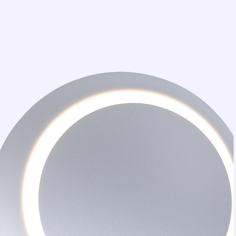 Modern Minimalist Geometric Circle Aluminum PC LED Wall Sconce Lamp For Bedroom