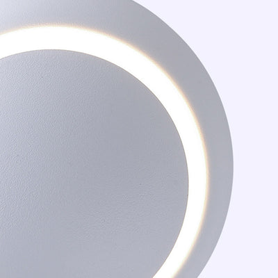 Modern Minimalist Geometric Circle Aluminum PC LED Wall Sconce Lamp For Bedroom