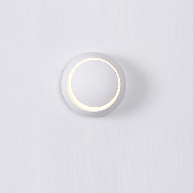 Modern Minimalist Geometric Circle Aluminum PC LED Wall Sconce Lamp For Bedroom