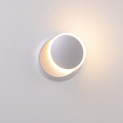 Modern Minimalist Geometric Circle Aluminum PC LED Wall Sconce Lamp For Bedroom