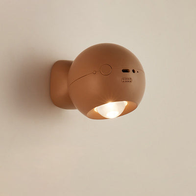 Contemporary Nordic ABS Globe Ball USB Charging Magnetic LED Spotlight Wall Sconce Lamp For Bedroom