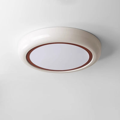 Contemporary Nordic Geometric Round Acrylic Iron LED Flush Mount Ceiling Light For Bedroom