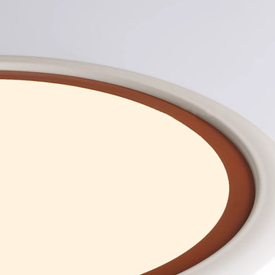 Contemporary Nordic Geometric Round Acrylic Iron LED Flush Mount Ceiling Light For Bedroom