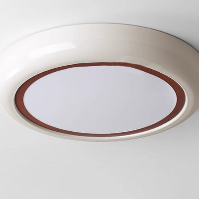 Contemporary Nordic Geometric Round Acrylic Iron LED Flush Mount Ceiling Light For Bedroom