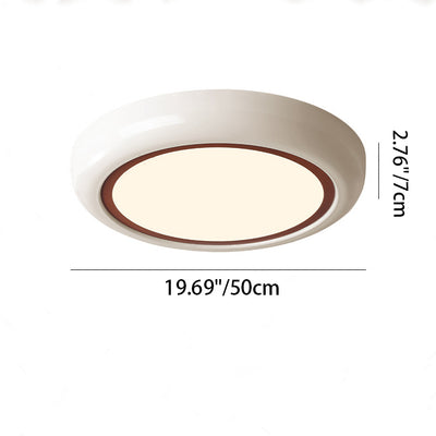 Contemporary Nordic Geometric Round Acrylic Iron LED Flush Mount Ceiling Light For Bedroom