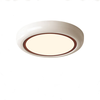 Contemporary Nordic Geometric Round Acrylic Iron LED Flush Mount Ceiling Light For Bedroom