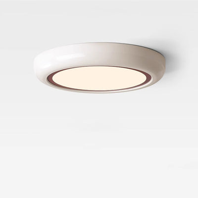 Contemporary Nordic Geometric Round Acrylic Iron LED Flush Mount Ceiling Light For Bedroom