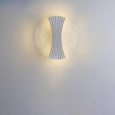 Contemporary Luxury Water Ripple Texture Geometric Square Acrylic Shade LED Wall Sconce Lamp For Living Room