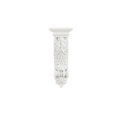 Traditional French Carving Plaster Column LED Wall Sconce Lamp For Dining Room