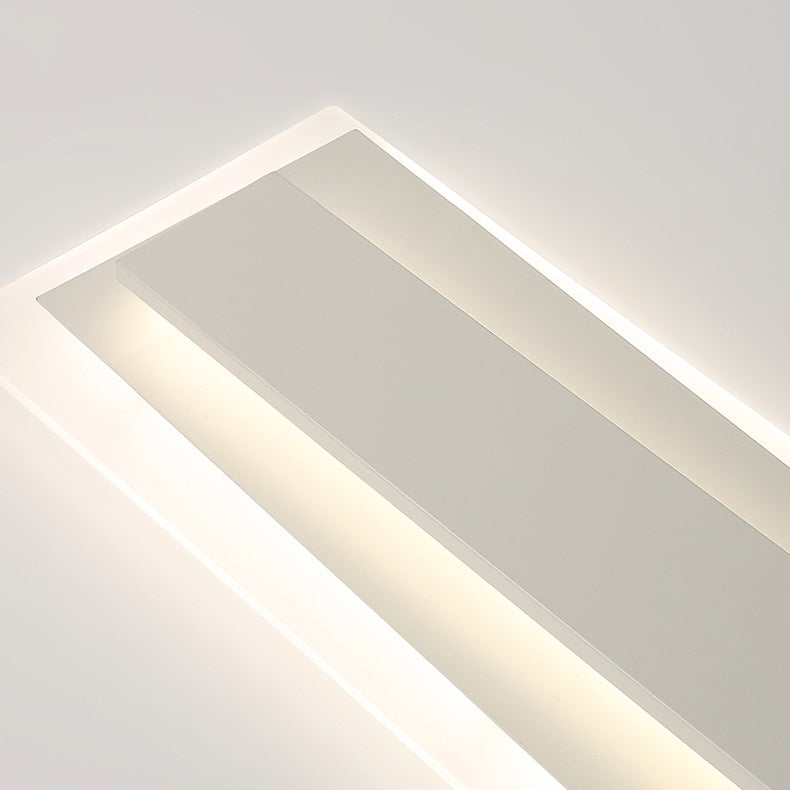 Contemporary Nordic Aluminum Acrylic Straight Line LED Flush Mount Ceiling Light For Bedroom