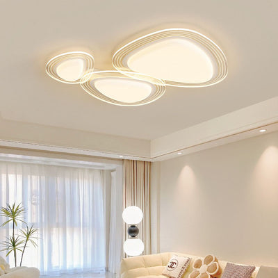 Contemporary Simplicity Iron PE Round Shade LED Flush Mount Ceiling Light For Bedroom