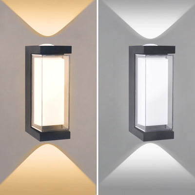 Contemporary Simplicity Plastic Column LED Waterproof Outdoor Wall Sconce Lamp For Garden