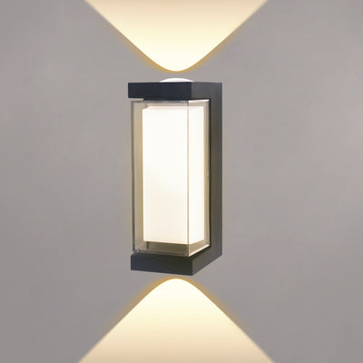 Contemporary Simplicity Plastic Column LED Waterproof Outdoor Wall Sconce Lamp For Garden