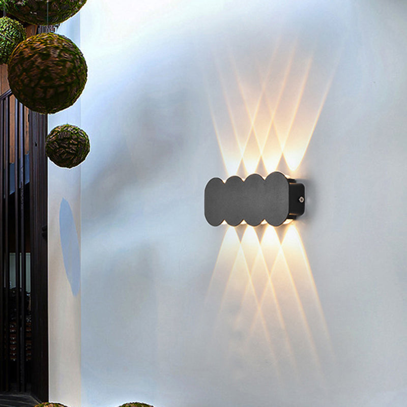 Contemporary Simplicity Aluminum Gourd Shade LED Waterproof Outdoor Wall Sconce Lamp For Garden