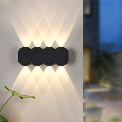 Contemporary Simplicity Aluminum Gourd Shade LED Waterproof Outdoor Wall Sconce Lamp For Garden