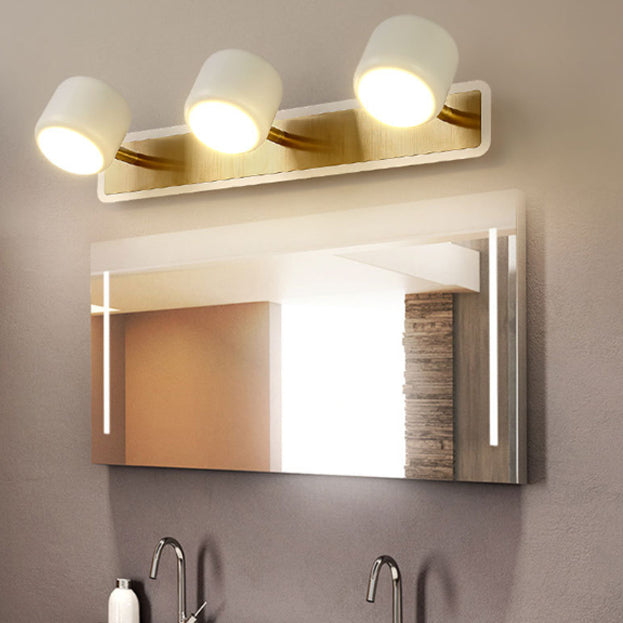 Modern Simplicity Cylinder Aluminum Iron LED Vanity Light Mirror Front Wall Sconce Lamp For Bathroom