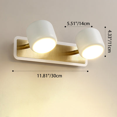 Lampe murale appliquée moderne en aluminium et fer à LED pour miroir de salle de bain 