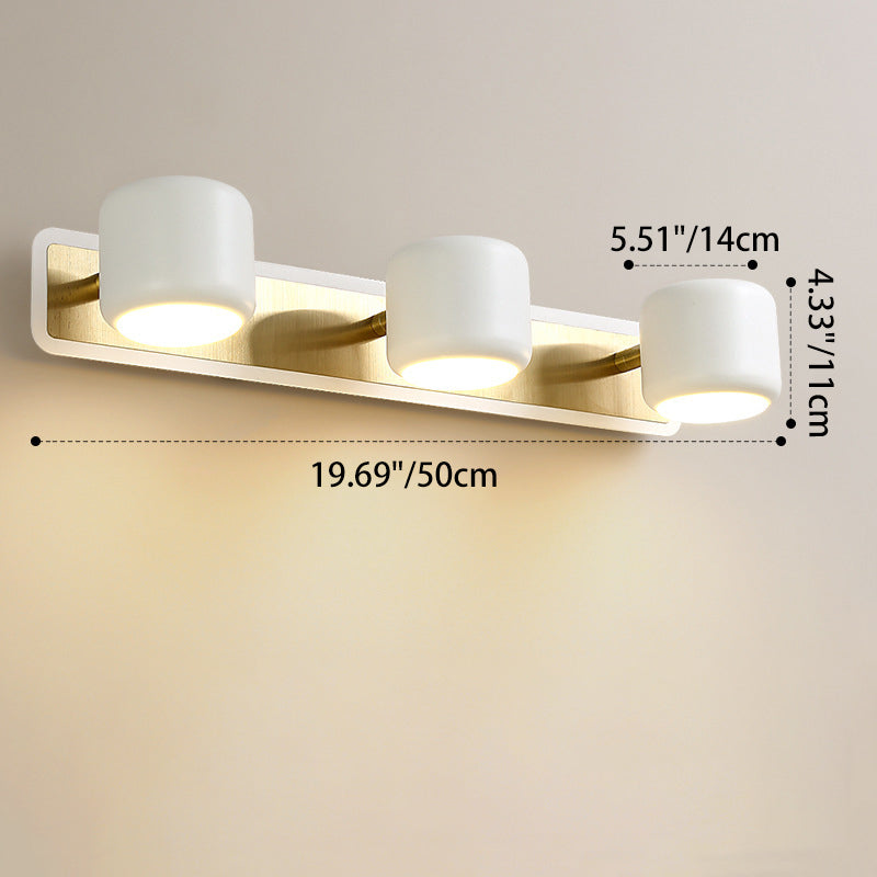 Moderne Einfachheit Zylinder Aluminium Eisen LED Vanity Light Spiegel Front Wandleuchte für Badezimmer 