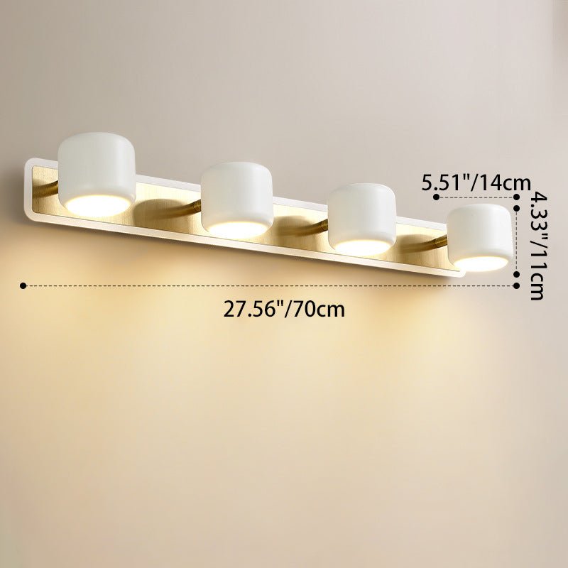 Moderne Einfachheit Zylinder Aluminium Eisen LED Vanity Light Spiegel Front Wandleuchte für Badezimmer 