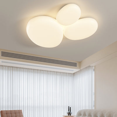 Modern Minimalist Oval Iron Acrylic LED Flush Mount Ceiling Light For Bedroom