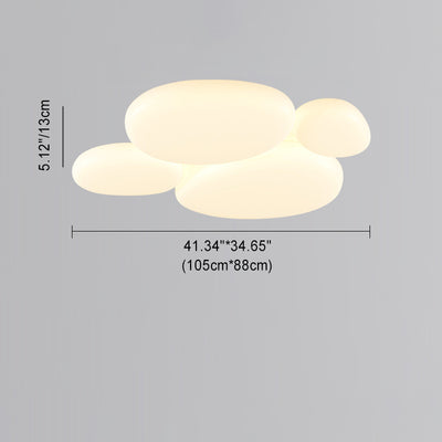 Modern Minimalist Oval Iron Acrylic LED Flush Mount Ceiling Light For Bedroom