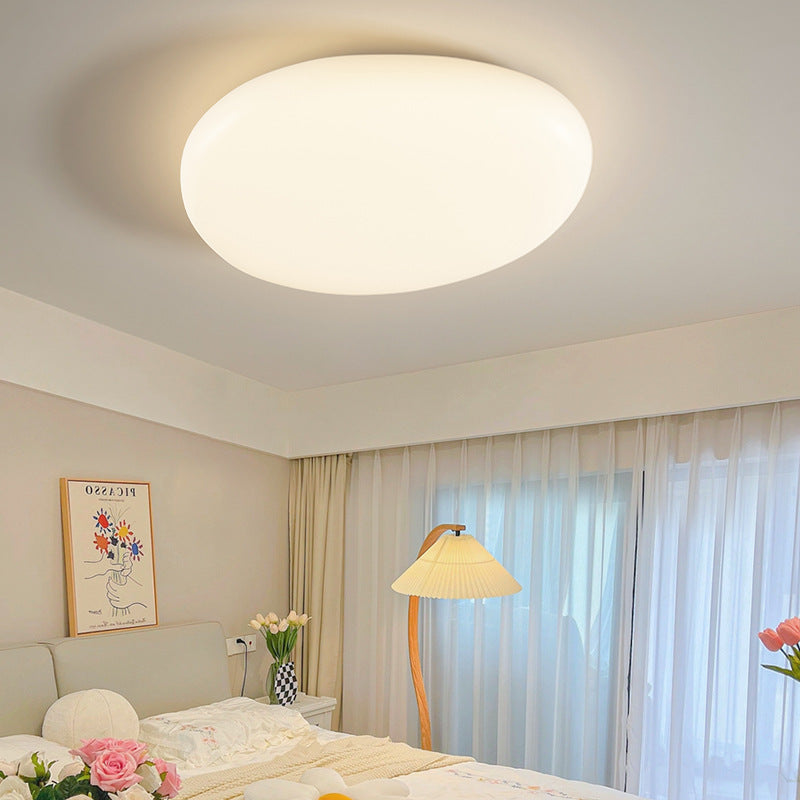 Modern Minimalist Oval Iron Acrylic LED Flush Mount Ceiling Light For Bedroom