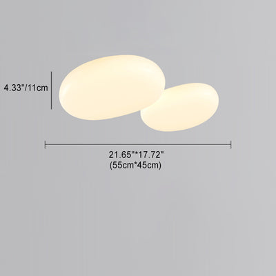 Modern Minimalist Oval Iron Acrylic LED Flush Mount Ceiling Light For Bedroom