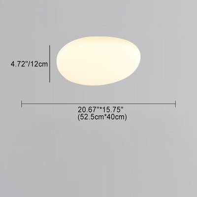 Modern Minimalist Oval Iron Acrylic LED Flush Mount Ceiling Light For Bedroom