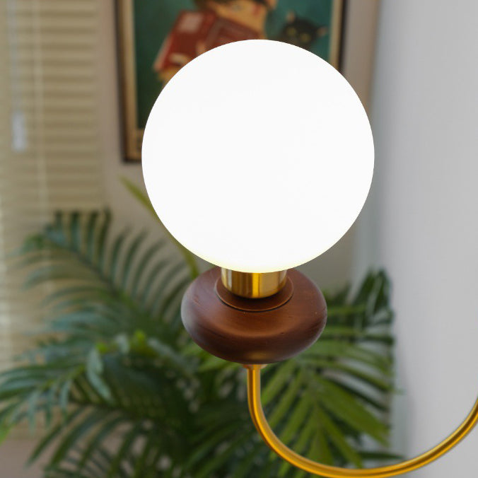 Modern Minimalist Round Globe Iron Glass 1-Light Wall Sconce Lamp For Bedroom