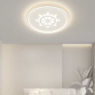 Modern Minimalist Round Iron Acrylic LED Flush Mount Ceiling Light For Bedroom